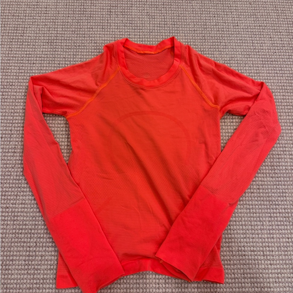 lululemon athletica Fiery Neon pink Long Sleeve Top